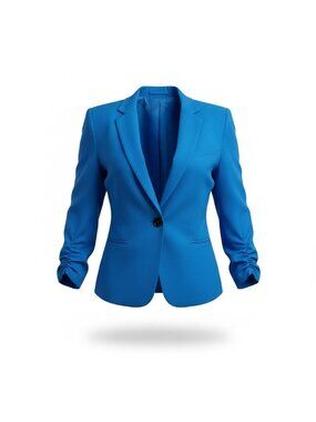 NEW Black Label by Evan Picone Blue Blazer Jacket Womens 6 Professional Office